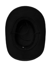 Load image into Gallery viewer, Dream Apparel Men's Black Premium Leather Western Cowboy Hat for Halloween Deadman