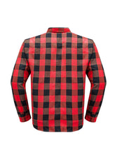 Load image into Gallery viewer, Dream Apparel Men’s Black & Red Flannel Shirt Plaid Long Sleeve with Chest Pockets