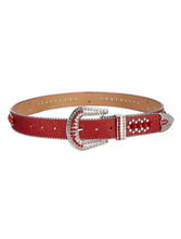 Load image into Gallery viewer, Dream Apparel Premium Strap Men Women Western Fashion Red Bling Bling Rhinestones Diamond Belts