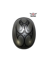 Load image into Gallery viewer, Silver Novelty Helmet With Burning Skull