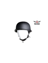 Load image into Gallery viewer, German Novelty Flat Black Helmet with Adjustable Chin Strap