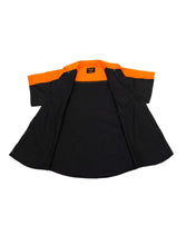 Load image into Gallery viewer, Dream Apparel Mechanic Shirt with Reflector on Back Straight Bottom Orange/Black