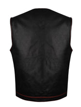 Load image into Gallery viewer, Mens SOA Vest Red Thred Club Vest, Conceal Carry Pockets, Red Paisley Lining