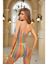 Load image into Gallery viewer, Dream Apparel Women's Rainbow Sexy Teddy Lingerie Bodysuit, Mesh Babydoll, Onesie Fishnet Dress