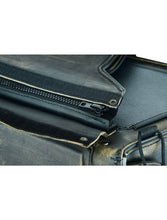 Load image into Gallery viewer, Dream Apparel Genuine Distressed Brown Naked Leather Concealed Carry Saddlebag No-Studs