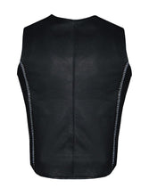 Load image into Gallery viewer, Women Zipper Front Vest with Bling, Side Zipper, Conceal Carry Pockets, Naked Cowhide Leather
