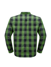 Load image into Gallery viewer, Dream Apparel Men’s Black &amp; Green Flannel Shirt Plaid Long Sleeve with Chest Pockets
