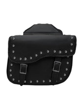 Load image into Gallery viewer, Skip to the beginning of the images gallery   Dream Apparel Motorcycle Saddlebag PVC Classic Black Vintage Style Weather-Resistant Saddlebag Studs
