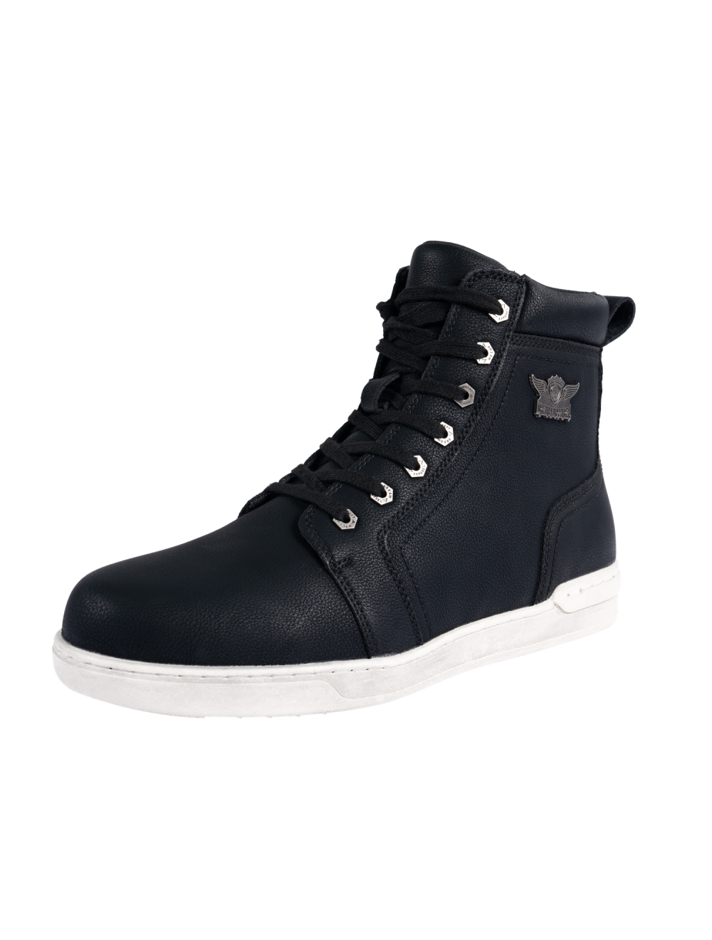 Motorcycle Men's Biker Boots Straps & Ring on Ankle