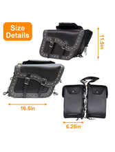 Load image into Gallery viewer, Dream Apparel PVC Motorcycle Saddlebag With Studs
