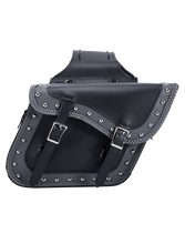 Load image into Gallery viewer, Dream Apparel PVC Motorcycle Saddlebag With Studs
