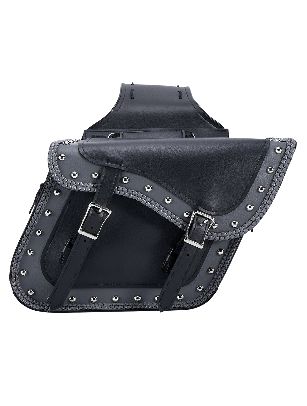 Dream Apparel PVC Motorcycle Saddlebag With Studs