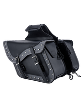 Load image into Gallery viewer, Dream Apparel PVC Motorcycle Saddlebag With Studs
