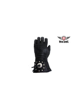 Load image into Gallery viewer, Motorcycle Gauntlet Glove With Concho &amp; Studs
