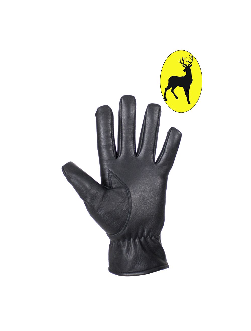 Ladies Deer Skin Leather Gloves - Black