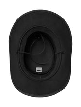 Load image into Gallery viewer, Dream Apparel Men&#39;s Black Premium Leather Western Cowboy Studded Hat for Halloween Deadman
