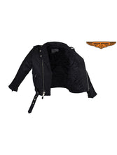 Load image into Gallery viewer, Teens Leather Motorcycle Jacket
