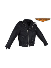 Load image into Gallery viewer, Teens Leather Motorcycle Jacket
