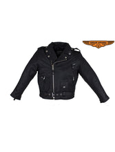 Load image into Gallery viewer, Teens Leather Motorcycle Jacket

