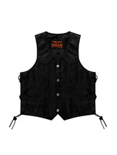 Load image into Gallery viewer, Kids Regular Vest with Side Laces Premium Cowhide Leather
