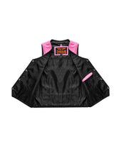 Load image into Gallery viewer, Skip to the beginning of the image&#39;s gallery   Kids Pink Leather Motorcycle Vest with Button Snap Closure
