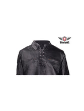 Load image into Gallery viewer, Mens Pullover Leather Shirt
