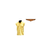 Load image into Gallery viewer, Mens Denim Yellow Sleeveless
