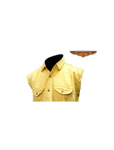 Load image into Gallery viewer, Mens Denim Yellow Sleeveless
