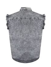 Load image into Gallery viewer, Dream Apparel Mens Biker Cuttoff Cotton Shirt Stonewash Grey
