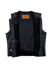 Load image into Gallery viewer, Dream Apparel Men&#39;s Motorcycle Club Vest With Black Liner Conceal Carry Gun Pockets
