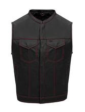 Load image into Gallery viewer, Men&#39;s Vest Black Liner, Zipper &amp; Snaps
