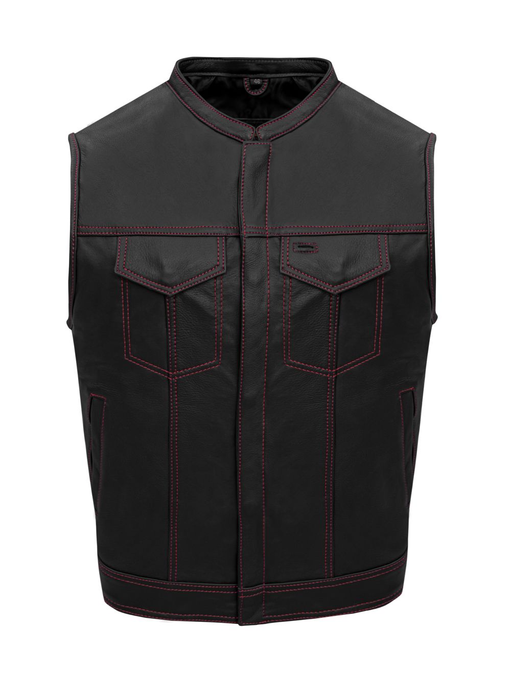 Men's Vest Black Liner, Zipper & Snaps