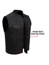 Load image into Gallery viewer, Men&#39;s Vest Black Liner, Zipper &amp; Snaps
