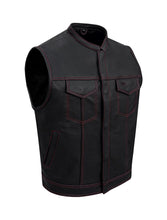 Load image into Gallery viewer, Men&#39;s Vest Black Liner, Zipper &amp; Snaps
