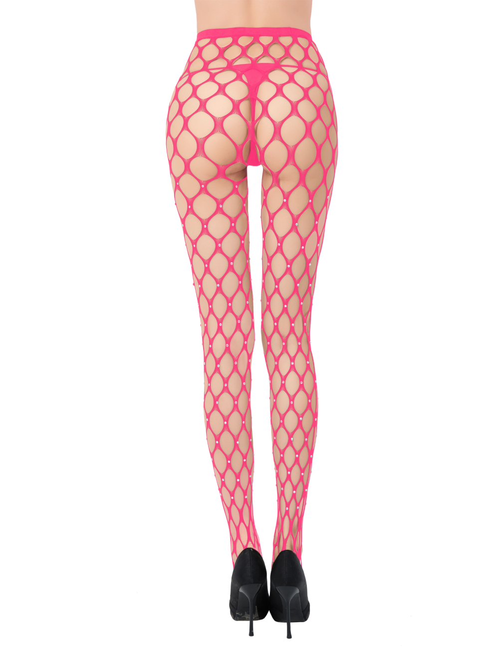 Dream Apparel Women Rhinestones Lingerie Fishnet Mesh Bling Bling Stockings Pants Sexy Pantyhose