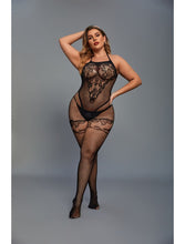 Load image into Gallery viewer, Dream Apparel Women&#39;s Black Sexy Teddy Lingerie Bodysuits, Mesh Babydoll, One Size Fishnet Dress
