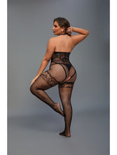 Load image into Gallery viewer, Dream Apparel Women&#39;s Black Sexy Teddy Lingerie Bodysuits, Mesh Babydoll, One Size Fishnet Dress
