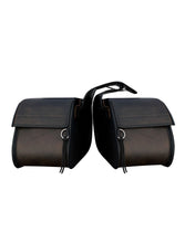 Load image into Gallery viewer, Motorcycle Leather Saddlebag Distress Brown NoStud
