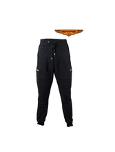 Load image into Gallery viewer, Black Multi-Pocket Dual Layered Sweat Joggers
