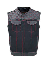 Load image into Gallery viewer, Men&#39;s Black Vest Diamond Red
