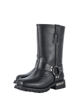 Load image into Gallery viewer, Women Biker Boots, Straps &amp; Ring on Ankle
