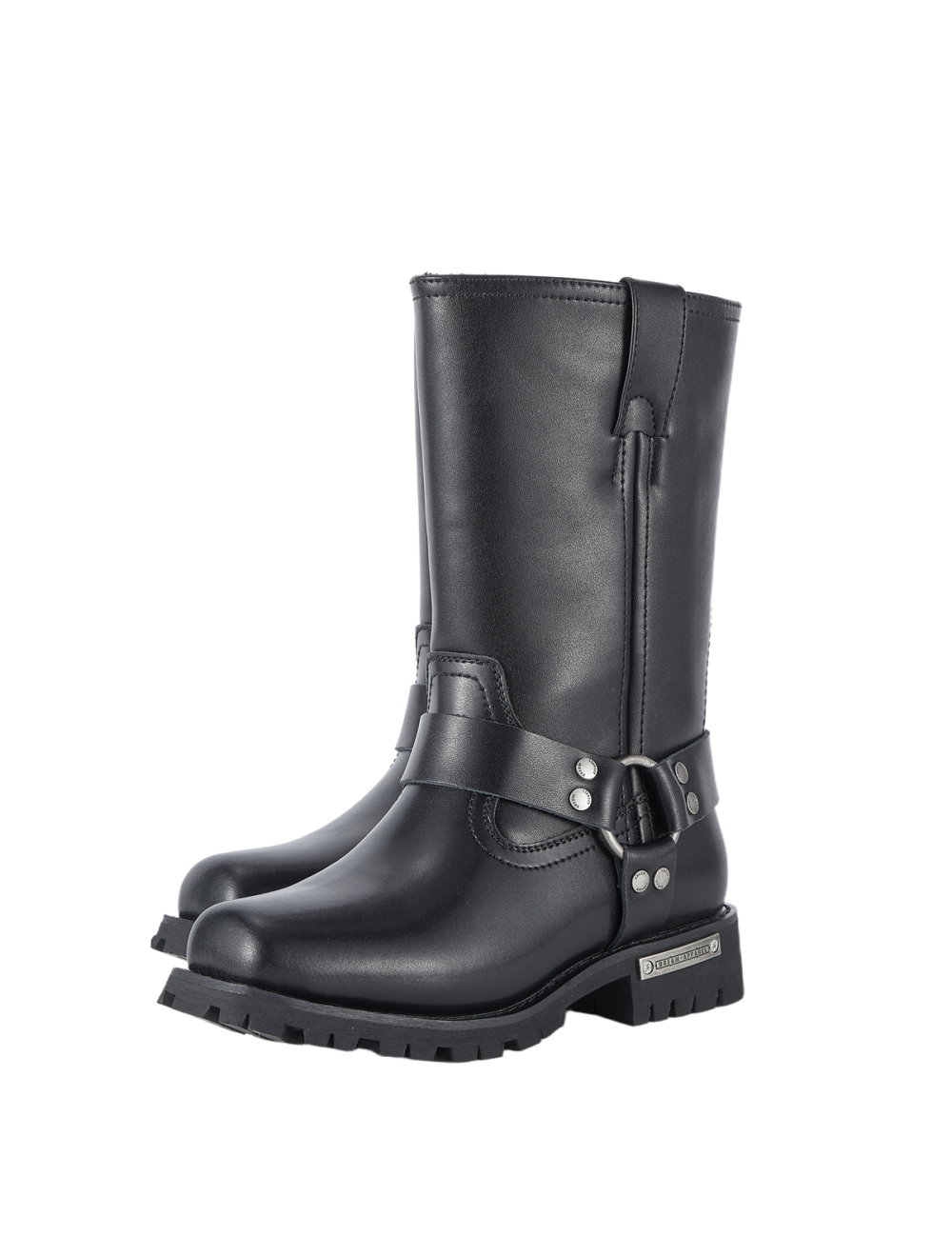 Women Biker Boots, Straps & Ring on Ankle