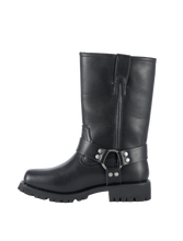 Load image into Gallery viewer, Women Biker Boots, Straps &amp; Ring on Ankle
