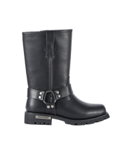 Load image into Gallery viewer, Women Biker Boots, Straps &amp; Ring on Ankle
