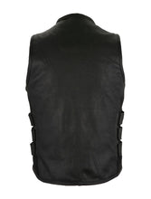 Load image into Gallery viewer, Dream Apparel Women Leather Vest with side straps Conceal Carry Motorcycle Vest
