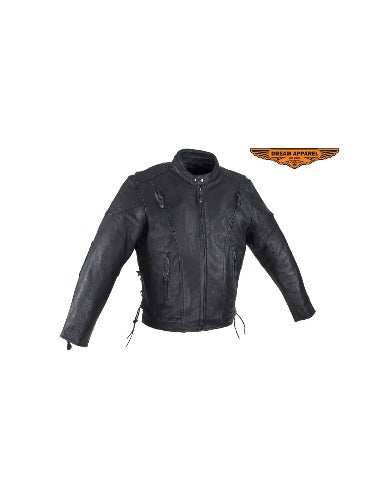 Mens Racer jacket With Zippered Cuffs