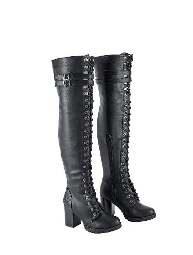 Ladies Knee High Laced Boots By Milwaukee Riders®