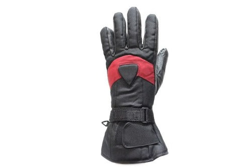 Motorcycle Full Finger Gloves With Red Stripe